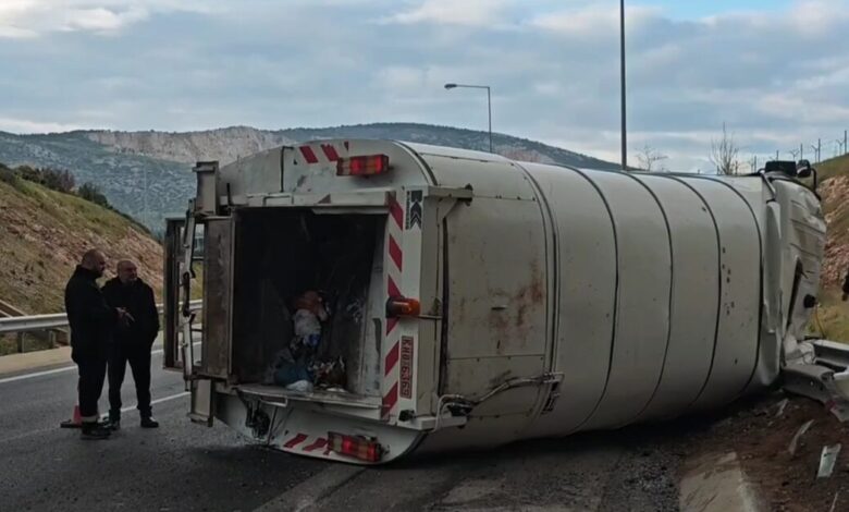 Τροχαίο-με-απορριμματοφόρο-στην-περιφερειακή-Αιγάλεω:-Στο-νοσοκομείο-ο-οδηγός-–-Καθυστερήσεις-στο-ύψος-της-εξόδου-προς-Αττική-Οδό