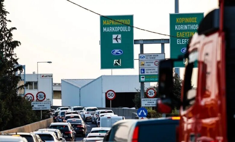 Κυκλοφοριακές-ρυθμίσεις-στην-Αττική-Οδό-λόγω-έργων:-Κλειστές-είσοδοι-στο-ρεύμα-προς-Αεροδρόμιο