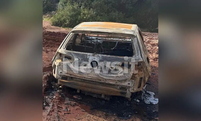 Νέα-Πέραμος:-Φύλλο-και-φτερό-το-καμένο-αυτοκίνητο-των-δραστών-της-δολοφονίας-του-27χρονου