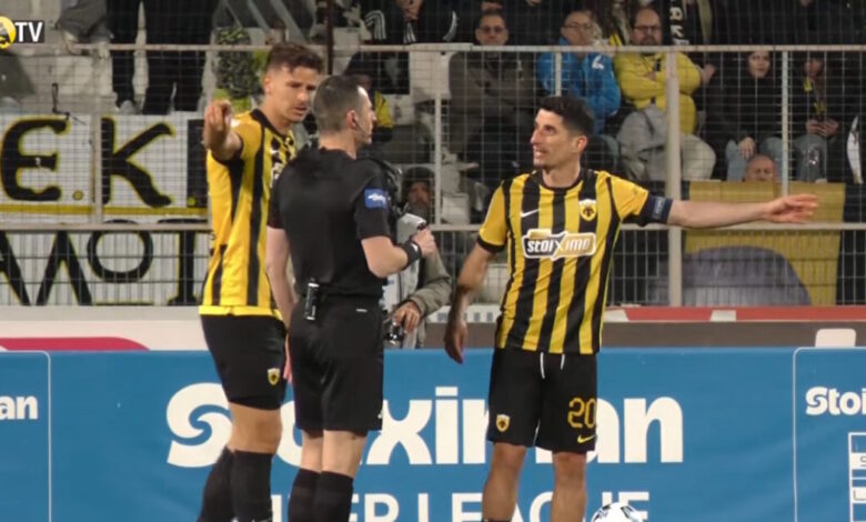 ΑΕΚ:-Η-παρακάμερα-με-το-κιτρινόμαυρο-Πανθεσσαλικό,-τις-διαμαρτυρίες-προς-τον-διαιτητή-και-την-γκολάρα-του-Ρέλβας