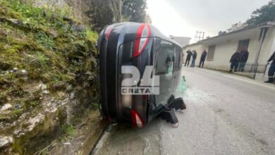 Ηράκλειο:-Σοβαρό-τροχαίο-ατύχημα-με-απεγκλωβισμό-και-τραυματίες