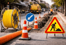 Κλείνει-η-οδός-Συγγρού-στα-Τρίκαλα-για-εργασίες-οπτικής-ίνας