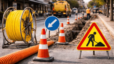 Κλείνει-η-οδός-Συγγρού-στα-Τρίκαλα-για-εργασίες-οπτικής-ίνας