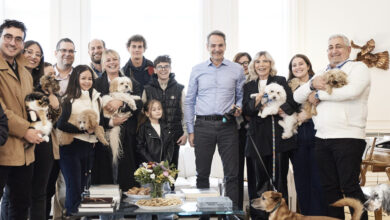 Συνάντηση-Μητσοτάκη-με-Έλληνες-που-επαναπατρίστηκαν-από-τη-Μέση-Ανατολή-μαζί-με-τα-ζώα-συντροφιάς-τους