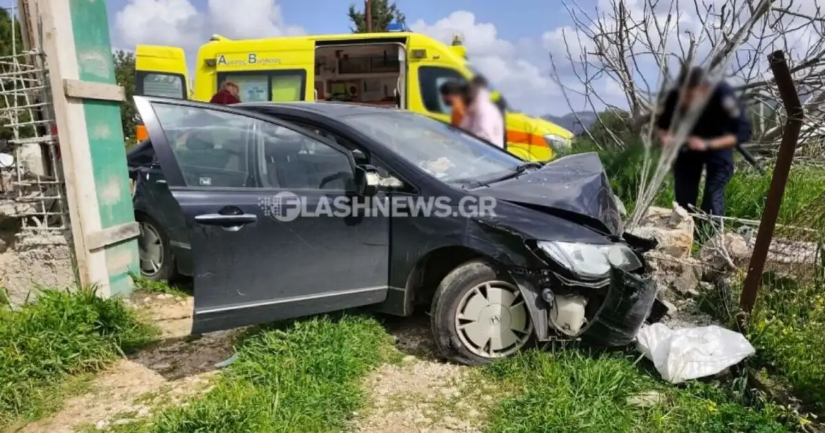 Τροχαία-στην-Κρήτη:-Αυτοκίνητο-έπεσε-σε-μαντρότοιχο-στα-Χανιά-–-Θανατηφόρο-με-τραυματίες-στο-Ρέθυμνο