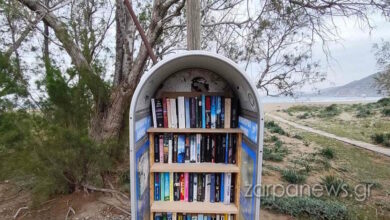 Χανιά:-Τηλεφωνικός-θάλαμος-έγινε-δωρεάν-βιβλιοθήκη-στην-Παλαιόχωρα