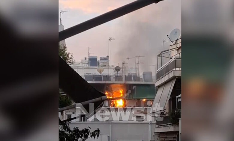 Φωτιά-σε-διαμέρισμα-στου-Γκύζη:-Φιάλη-υγραερίου-εκτοξεύτηκε-50-μέτρα-–-«Μας-άνοιξε-τρύπα-στον-εξωτερικό-τοίχο»