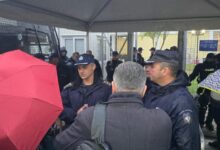 Τέμπη:-Ισχυρές-αστυνομικές-δυνάμεις-και-αυστηροί-έλεγχοι-στην-είσοδο-του-“Γαιόπολις”