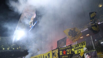 Ολυμπιακός-–-ΑΕΚ:-Με-οπαδούς-η-τελευταία-προπόνηση-των-«κιτρινόμαυρων»-πριν-το-ντέρμπι-στα-playoffs-της-super-league