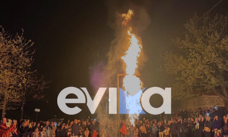 Εύβοια:-Έκαψαν-και-φέτος-τον-Ιούδα-σε-κεντρική-πλατεία-του-Αλμυροπόταμου