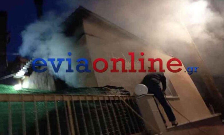 Εύβοια:-Φωτιά-σε-σπίτι-χωριού-κοντά-στα-Ψαχνά-–-Άμεση-επέμβαση-της-πυροσβεστικής