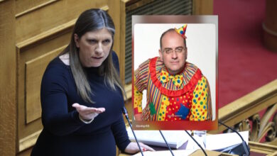 story-της-Ζωής-Κωνσταντοπούλου-με-τον-Μακάριο-Λαζαρίδη-ντυμένο-κλόουν:-«Η-ΝΔ-πέφτει-σε-αυτό-το-επίπεδο-του-λαγουμιού,-κύριε-γυμνοσάλιαγκα»