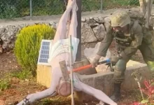Οργή-για-φωτογραφία-με-Ισραηλινό-στρατιώτη-να-καταστρέφει-άγαλμα-του-Ιησού-στον-Λίβανο