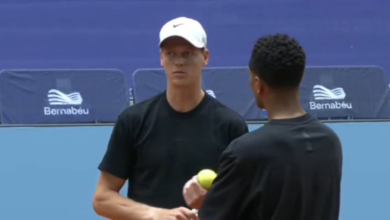 Ναδάλ-και-Κουρτουά-έπαιξαν-τένις-κόντρα-στους-Σίνερ-και-Μπέλιγχαμ-στο-Μπερναμπέου-με-διαιτητή-τον-Πέρεθ