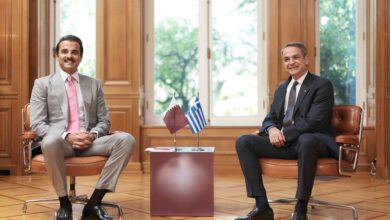 Τη-στήριξη-της-«φιλικής-στις-επενδύσεις»-Ελλάδας-απέναντι-στις-«απρόκλητες-επιθέσεις-του-Ιράν»-τόνισε-ο-Μητσοτάκης-στον-Εμίρη-του-Κατάρ