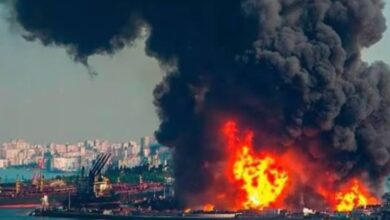 Ρωσία:-Πυρκαγιά-ξέσπασε-στο-λιμάνι-Πριμόρσκ-έπειτα-από-ουκρανική-επίθεση