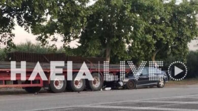 Ζαχάρω:-Νέο-τροχαίο-με-αυτοκίνητο-να-«καρφώνεται»-στο-πίσω-μέρος-φορτηγού