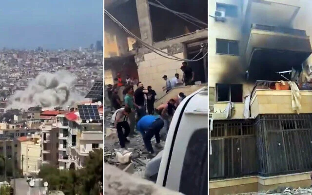 Το-Ισραήλ-βομβάρδισε-τη-Βηρυτό,-ξανά,-μετά-από-τρεις-βδομάδες