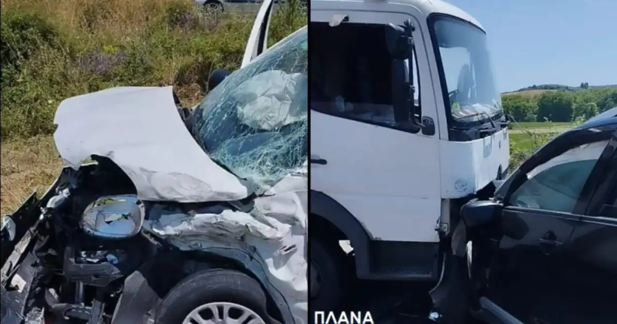 Χαλκιδική:-Καραμπόλα-με-φορτηγό-και-δύο-αυτοκίνητα-–-3-παιδιά-τραυματίστηκαν