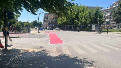 Ποδηλατόδρομοι-Τρικάλων:-Το-βάψιμο-έγινε-είδηση