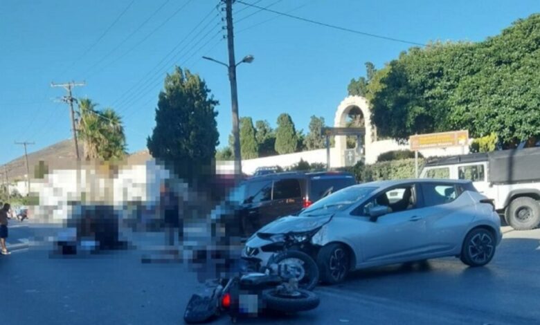 Σοβαρό-τροχαίο-στην-Πάρο:-Μηχανή-συγκρούστηκε-με-αυτοκίνητο-–-Ένας-νεκρός-και-ένας-τραυματίας