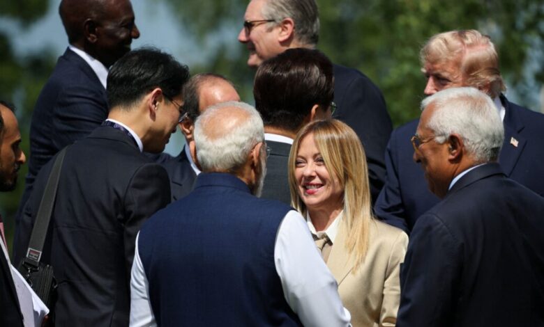 Η-Μελόνι-στους-ηγέτες-της-g7-αφού-έκοψε-το-τσιγάρο:-«Χρειάστηκα-τρεις-καφέδες-για-να-ξυπνήσω»