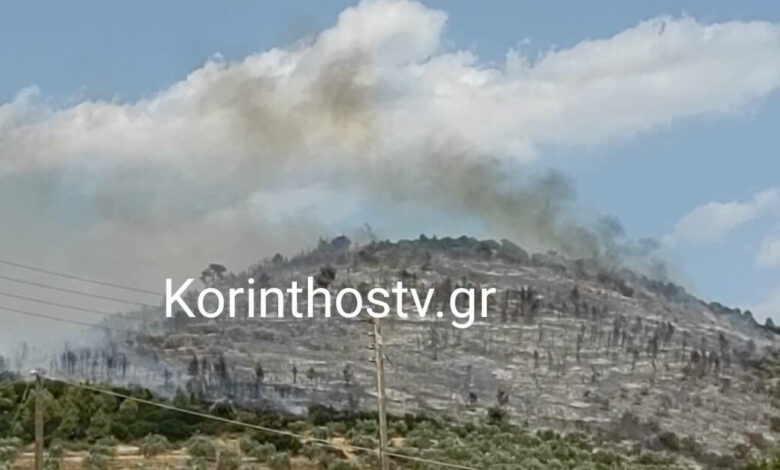 Κορινθία:-Χωρίς-ενεργό-μέτωπο-η-φωτιά-στο-Σπαθοβούνι