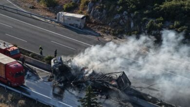 Τροχαίο-στη-Φθιώτιδα:-Κανονικά-η-κυκλοφορία-στην-ΕΟ-Αθηνών-–-Λαμίας-στο-ρεύμα-προς-Θεσσαλονίκη,-μετ’-εμποδίων-στο-ρεύμα-προς-Αθήνα