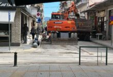 Τρίκαλα:-Στένωση-της-Κατσιμήδου-για-έργα-της-ΔΕΥΑΤ