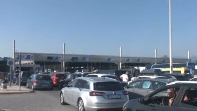 Μία-ώρα-η-αναμονή-στο-Τελωνείο-Ευζώνων,-στο-ρεύμα-εξόδου-από-την-Ελλάδα