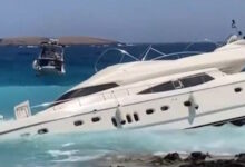 Κύθηρα:-Θαλαμηγός-με-σημαία-Γερμανίας-προσάραξε-σε-παραλία