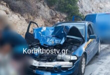 Σοβαρό-τροχαίο-στην-Κόρινθο:-Τραυματίστηκε-βαριά-άνδρας-που-βρισκόταν-πίσω-από-το-αυτοκίνητό-του