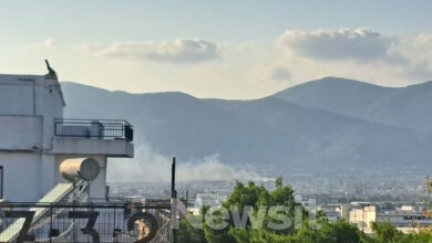 Φωτιά-στη-λεωφόρο-Πάρνηθος-στο-Μενίδι-–-Μήνυμα-το-112