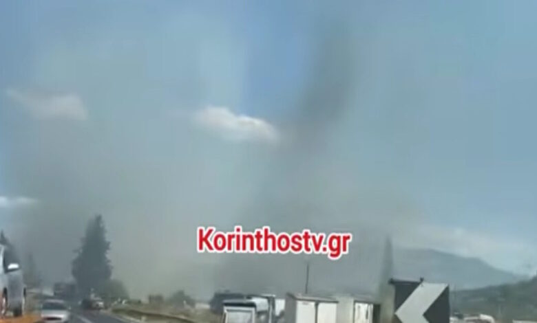Οριοθετήθηκε-η-φωτιά-στον-Σολομό-Κορινθίας:-Σηκώθηκαν-2-αεροσκάφη,-προβλήματα-στην-κυκλοφορία-των-οχημάτων