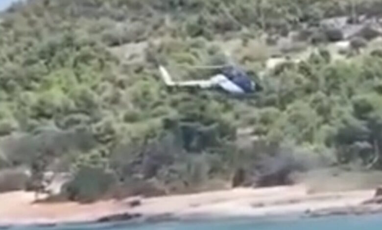 Προσγείωση-ελικοπτέρου-στις-Σπέτσες:-Ελεύθερος-ο-39χρονος-επιχειρηματίας-που-είχε-συλληφθεί-γιατί-πέταξε-τσάντα-με-ναρκωτικά