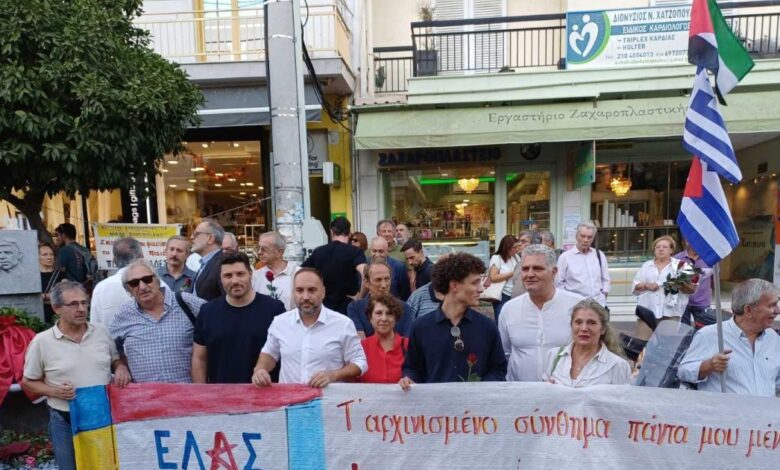 ΕΛΑΣ:-Κατάθεση-λουλουδιών-στη-μνήμη-του-Παύλου-Φύσσα-στο-Κερατσίνι