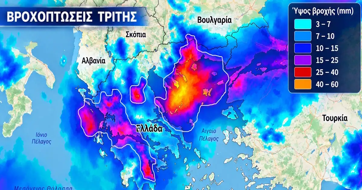 Καιρός-–-Καλλιάνος:-Έντονη-κακοκαιρία-με-καταιγίδες-και-πλημμύρες-–-Οι-13-περιοχές-που-θα-επηρεαστούν-περισσότερο