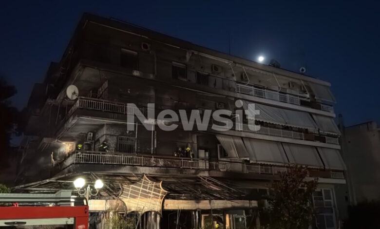Νέα-Ιωνία:-Μεγάλη-φωτιά-σε-πολυκατοικία,-ξεκίνησε-από-καφετέρια-–-Απεγκλωβίστηκαν-ένοικοι