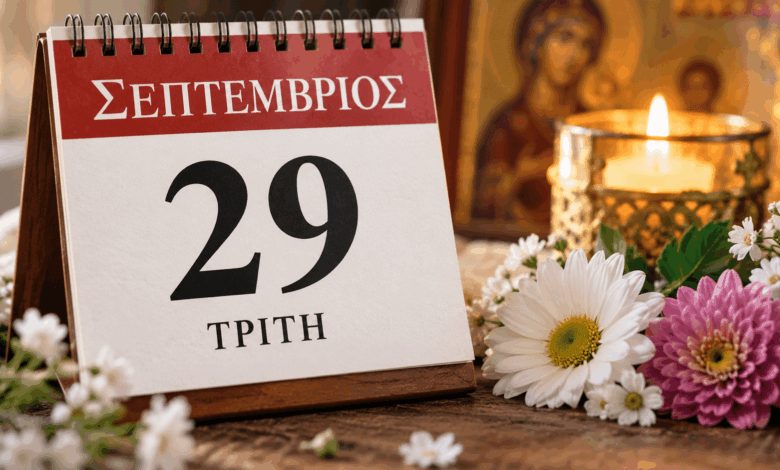 Εορτολόγιο-29-Σεπτεμβρίου-–-Ποιοι-γιορτάζουν-σήμερα