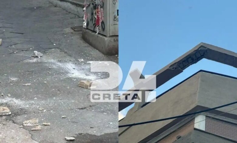 Ηράκλειο:-Έπεσαν-κομμάτια-από-μπαλκόνι-σε-ώρα-αιχμής-–-Φωτογραφίες