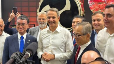 ΔΕΘ-2026:-Με-παραδοσιακά-τύμπανα-taiko-η-υποδοχή-του-Κυριάκου-Μητσοτάκη-στο-περίπτερο-της-Ιαπωνίας