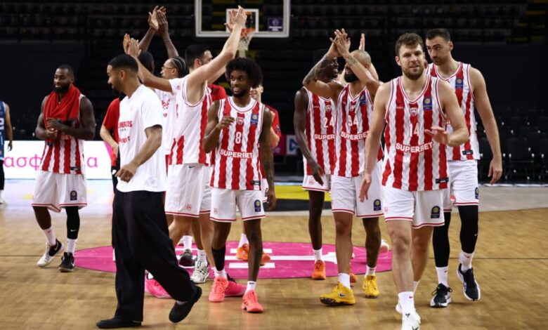 Ολυμπιακός-–-Κολοσσός-Ρόδου-99-83:-Δεύτερη-νίκη-στην-gbl-για-τους-«ερυθρόλευκους»