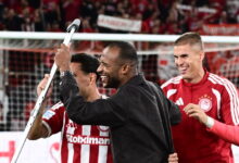 Ολυμπιακός:-Ξέφρενοι-πανηγυρισμοί-με-πρωταγωνιστές-Ρέτσο-και-Ελ-Κααμπί