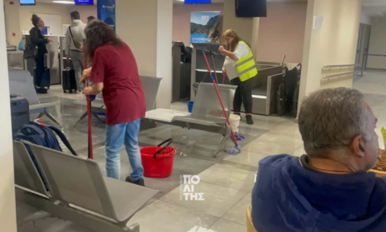 Έσταζε-το-ταβάνι-στην-ανακαινισμένη-αίθουσα-επιβατών-στο-αεροδρόμιο-της-Χίου