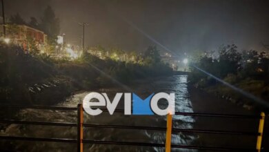 Δραματικές-ώρες-στη-Βόρεια-Εύβοια-από-την-κακοκαιρία:-Υπερχείλισε-ο-ποταμός-Κηρέας,-πλημμύρες-και-μήνυμα-από-το-112