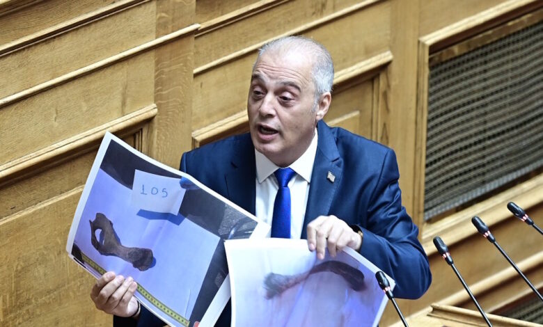 Πλακιάς-για-Βελόπουλο:-Τον-είδα-έκπληκτος-να-δείχνει-φωτογραφίες-οστών-ζώων-στη-Βουλή-φωνάζοντας-ότι-είναι-από-τα-θύματα-των-Τεμπών