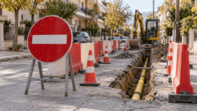 Τρίκαλα-–-Διακοπές-κυκλοφορίας-σε-εννέα-οδούς