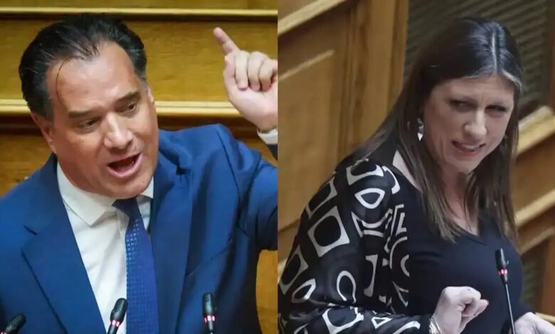 «Αρπάχτηκαν»-Άδωνις-Γεωργιάδης-και-Ζωή-Κωνσταντοπούλου-στη-Βουλή:-«Με-Α-και-ΟΥ-διώξαμε-Αριστερούς-σαν-εσάς»-–-«Ακροδεξιέ-φασίστα»