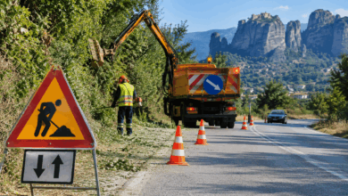 Τρίκαλα:-Στενώσεις-σε-επαρχιακούς-δρόμους-έως-31/10